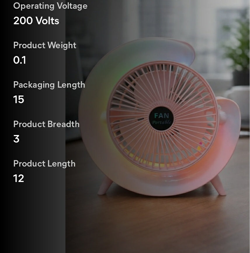 AuraBreeze™ Aesthetic Desk Fan ⚡ | Stay Cool, Study Better