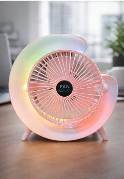 AuraBreeze™ Aesthetic Desk Fan ⚡ | Stay Cool, Study Better